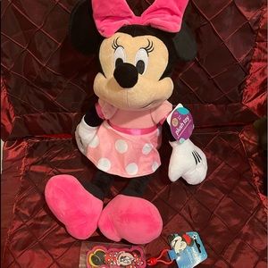 🆕 Minnie Mouse,Plus Bundle,Large 19” Length 8” Wide,Minnie Mouse,Plush Bag clip
